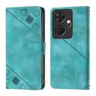 For Itel P55+ Skin Feel Embossed Leather Phone Case(Green) - 2
