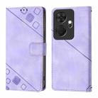 For Itel P55+ Skin Feel Embossed Leather Phone Case(Light Purple) - 2