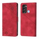For Itel S17 / Vision 3 Skin Feel Embossed Leather Phone Case(Red) - 2