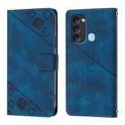 For Itel S17 / Vision 3 Skin Feel Embossed Leather Phone Case(Blue) - 2