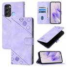 For Itel S17 / Vision 3 Skin Feel Embossed Leather Phone Case(Light Purple) - 1