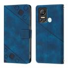 For Itel S18 / Vision 5 Skin Feel Embossed Leather Phone Case(Blue) - 2