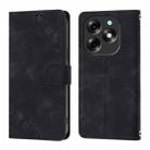For Itel S23+ Skin Feel Embossed Leather Phone Case(Black) - 2
