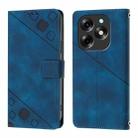 For Itel S23+ Skin Feel Embossed Leather Phone Case(Blue) - 2