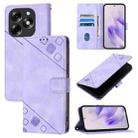 For Itel S23+ Skin Feel Embossed Leather Phone Case(Light Purple) - 1