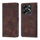 For Itel S23+ Skin Feel Embossed Leather Phone Case(Brown) - 2