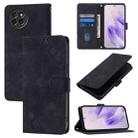 For Itel S23 Skin Feel Embossed Leather Phone Case(Black) - 1