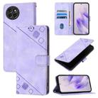 For Itel S23 Skin Feel Embossed Leather Phone Case(Light Purple) - 1