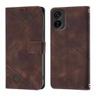 For ltel A18 Skin Feel Embossed Leather Phone Case(Brown) - 2