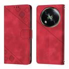 For Itel RS4 Skin Feel Embossed Leather Phone Case(Red) - 2