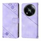 For Itel RS4 Skin Feel Embossed Leather Phone Case(Light Purple) - 2