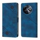 For Itel S24 Skin Feel Embossed Leather Phone Case(Blue) - 2