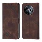 For Itel S24 Skin Feel Embossed Leather Phone Case(Brown) - 2