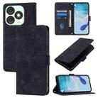 For Itel A50 Skin Feel Embossed Leather Phone Case(Black) - 1