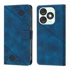 For Itel A50 Skin Feel Embossed Leather Phone Case(Blue) - 3