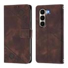 For itel A95 5G Skin Feel Embossed Leather Phone Case(Brown) - 3