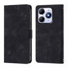 For itel A90 4G Skin Feel Embossed Leather Phone Case(Black) - 3