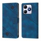 For itel A90 4G Skin Feel Embossed Leather Phone Case(Blue) - 3
