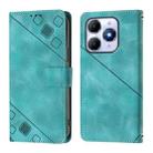 For itel A90 4G Skin Feel Embossed Leather Phone Case(Green) - 3