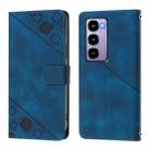 For itel City 100 Skin Feel Embossed Leather Phone Case(Blue) - 3