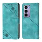 For itel City 100 Skin Feel Embossed Leather Phone Case(Green) - 3