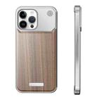 For iPhone 13 Pro Aluminum Alloy Aromatherapy Wood Grain Phone Case(Grey) - 2