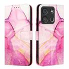 For itel A05s PT003 Marble Pattern Flip Leather Phone Case(Pink Purple Gold) - 2