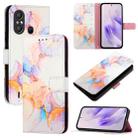 For itel A58 / A49 PT003 Marble Pattern Flip Leather Phone Case(Galaxy Marble White) - 1