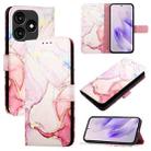 For itel A70 PT003 Marble Pattern Flip Leather Phone Case(Rose Gold) - 1