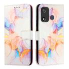 For itel P17 / A27 PT003 Marble Pattern Flip Leather Phone Case(Galaxy Marble White) - 2