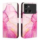 For itel P40 PT003 Marble Pattern Flip Leather Phone Case(Pink Purple Gold) - 2