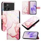 For itel P40 PT003 Marble Pattern Flip Leather Phone Case(Rose Gold) - 1