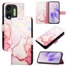 For itel P55 5G PT003 Marble Pattern Flip Leather Phone Case(Rose Gold) - 1