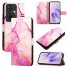 For itel P55+ PT003 Marble Pattern Flip Leather Phone Case(Pink Purple Gold) - 1