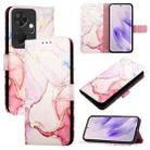 For itel P55+ PT003 Marble Pattern Flip Leather Phone Case(Rose Gold) - 1