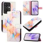 For itel P55+ PT003 Marble Pattern Flip Leather Phone Case(Galaxy Marble White) - 1