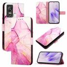 For itel S18 / Vision 5 PT003 Marble Pattern Flip Leather Phone Case(Pink Purple Gold) - 1