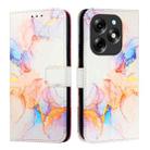 For itel S23+ PT003 Marble Pattern Flip Leather Phone Case(Galaxy Marble White) - 2