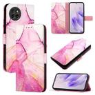 For itel S23 S665L PT003 Marble Pattern Flip Leather Phone Case(Pink Purple Gold) - 1