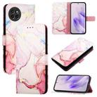 For itel S23 S665L PT003 Marble Pattern Flip Leather Phone Case(Rose Gold) - 1