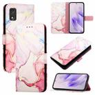 For itel A23 Pro / A17 / Tecno Pop 5c PT003 Marble Pattern Flip Leather Phone Case(Rose Gold) - 1