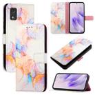 For itel A23 Pro / A17 / Tecno Pop 5c PT003 Marble Pattern Flip Leather Phone Case(Galaxy Marble White) - 1