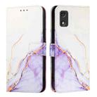 For itel A23 Pro / A17 / Tecno Pop 5c PT003 Marble Pattern Flip Leather Phone Case(White Purple) - 2