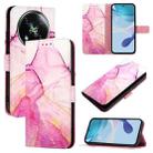 For itel RS4 S666LN PT003 Marble Pattern Flip Leather Phone Case(Pink Purple Gold) - 1