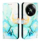 For itel RS4 S666LN PT003 Marble Pattern Flip Leather Phone Case(Green) - 2