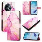 For itel S24 PT003 Marble Pattern Flip Leather Phone Case(Pink Purple Gold) - 1