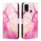 For itel A48 PT003 Marble Pattern Flip Leather Phone Case(Pink Purple Gold) - 2