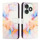 For itel A50 PT003 Marble Pattern Flip Leather Phone Case(Galaxy Marble White) - 2