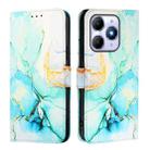 For itel A90 4G PT003 Marble Pattern Flip Leather Phone Case(Green) - 2