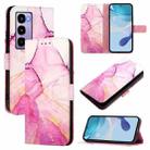 For itel City 100 PT003 Marble Pattern Flip Leather Phone Case(Pink Purple Gold) - 1